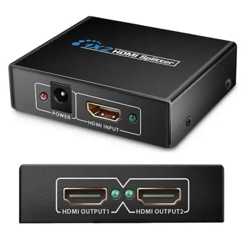 Splitter 1x2 Distribuidor De Sinal Hdmi 3d Duplicado Tv