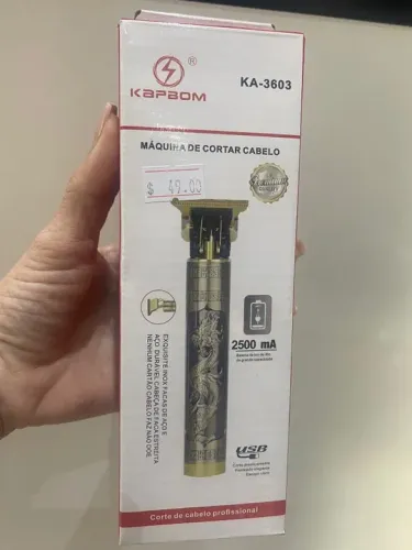 Máquina de Cortar Cabelo e Barba KAPBOM KA-3603 - Praticidade e Estilo - Loja Coimbra 
