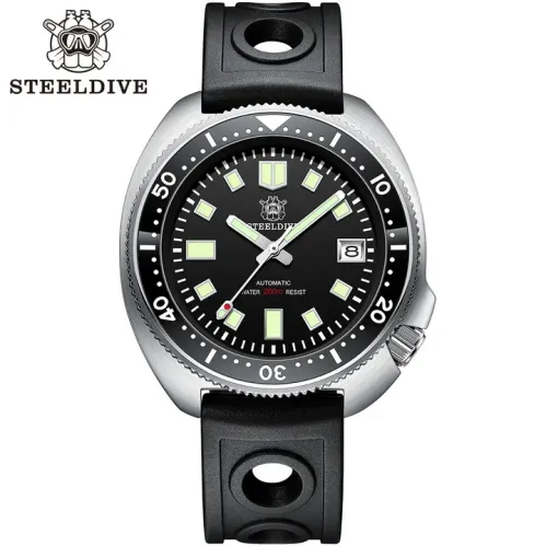 ESTADO DE NOVO Steeldive Captain Willard - Máquina Seiko + 6 Pulseiras!