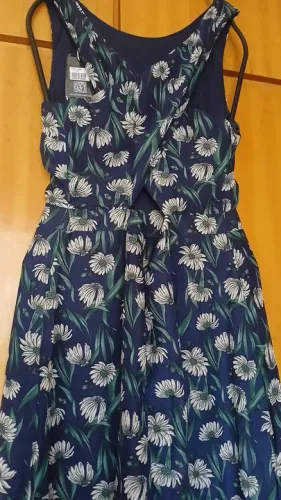 Vestido Floral Azul - Tamanho G