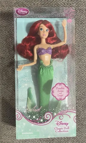 Boneca Princesa Ariel ARTICULADA nova na caixa item raro
