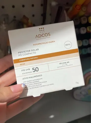 Protetor Solar Pó Compacto ADCOS FPS 50 - Bege