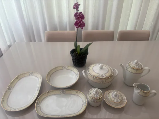 Jogo de jantar de porcelana Germer com 50 peças