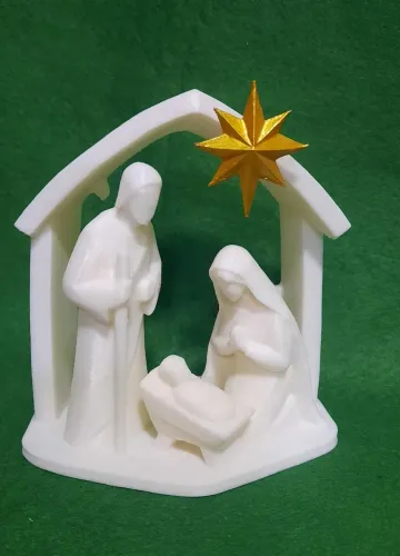 Presépio De Natal em Impressão 3D Família Sagrada 