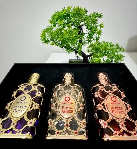 Orientica Luxury Collection Velvet Gold, Amber Rouge, Royal Amber Eau De Parfum 30ml Pack