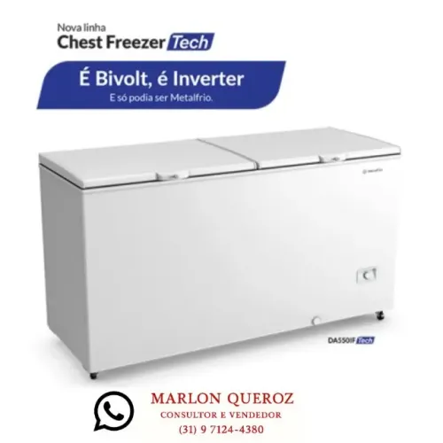 Freezer Horizontal MetalFrio Inverter 505 Litros