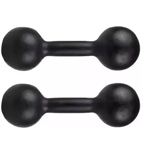 Par Halter ferro 2kg Bola Exercícios Treino Fitness Pesos Academia
