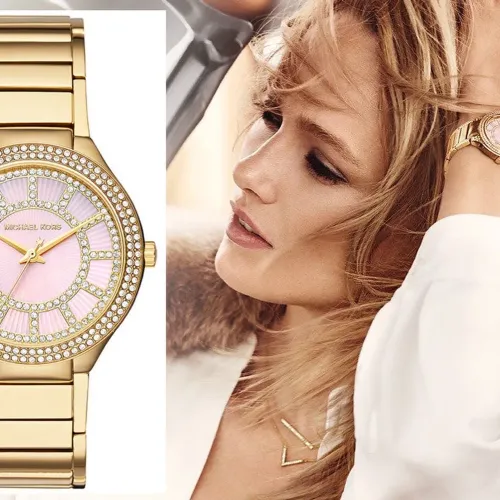 Relógio Michael Kors Dourado com Cristais