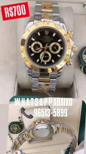 Relógio ROLEX AUTOMÁTICO MODELO DAYTONA COSMOGRAPH MISTO