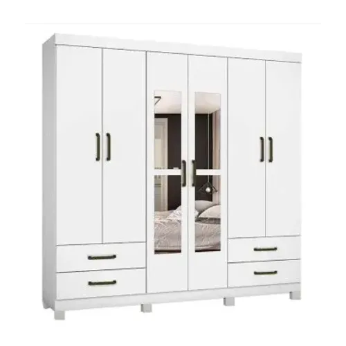 Guarda-Roupa Casal Hércules 6 Portas com Espelho rf432