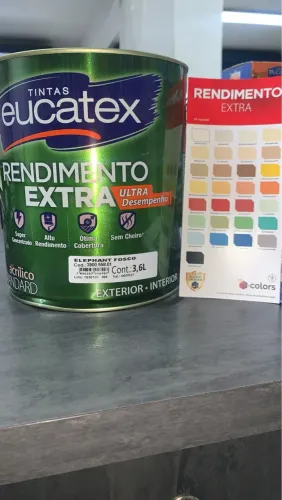 Tinta Eucatex Rendimento Extra 3,6L - Elephant Fosco