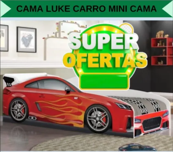 Cama Carro Mini Cama Luke Vermelha