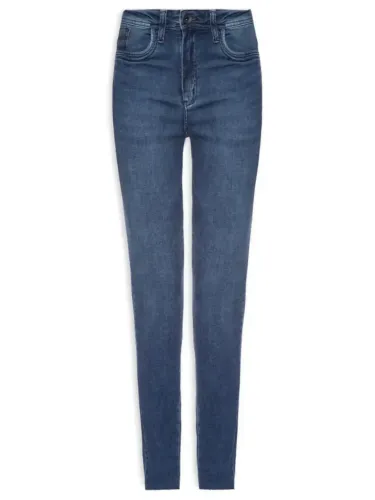 Calça Jeans Feminina Skinny Cintura Alta SHOULDER