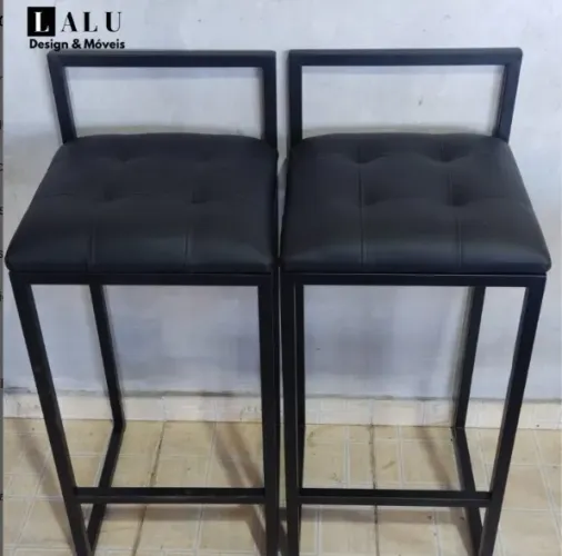 Banqueta Industrial com Estofamento