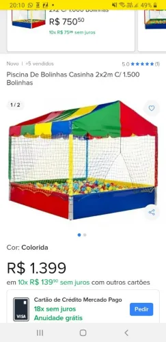 Casinha de bolinha 2x2