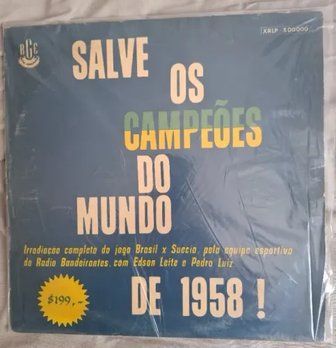 LP de vinil Salve os Campeões do Mundo de 1958