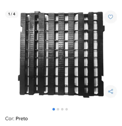 Pallet Estrado Plástico 4,5 x 50 x 50 - Preto