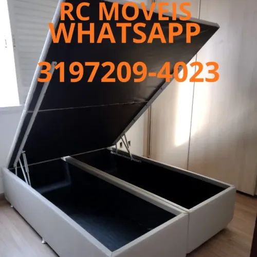 Cama Box Baú Casal Bipartido 1.38x1.88 - Espaço, Conforto e Durabilidade!