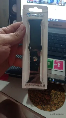 Pulseira Smartwatch Silicone na Cor Preta, 38/40/42/44/45/47/49mm