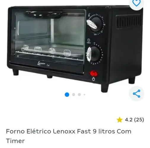 Forno Elétrico Lenoxx Fast 9L com Timer