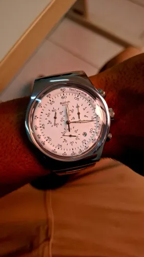 Rrelógios Swatch Pratas Mostrador Branco