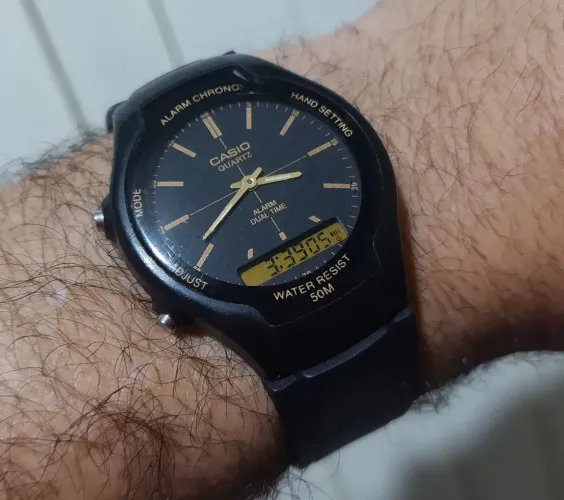 Relógio casio antigo AW-90H MÁSCARA NEGRA RELIQUIA