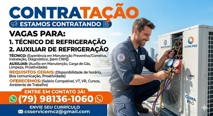 Vaga Emprego Técnico em Ar-condicionado 