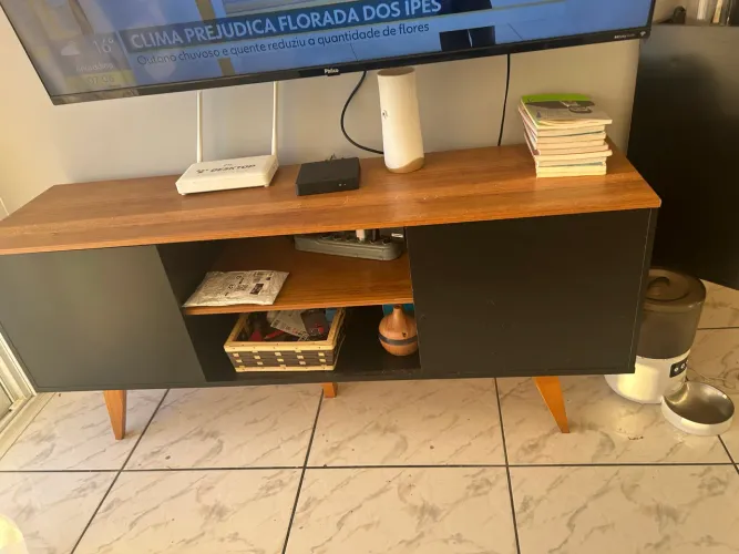 rack para TV em estilo Retrô/Industrial