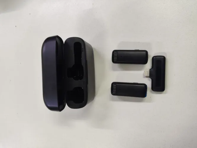 Microfone Lapela sem fio duo para iPhone