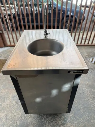 Pia Portátil MACOM Aço Inox Novo
