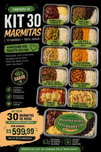 Kit Combo Marmitas congeladas 