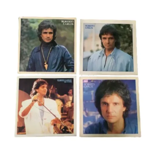 Kit 4 Discos Vinil Roberto Carlos Lps 1981 1984 1986 1988