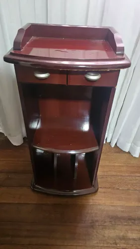 Mesa de Telefone em MDF com 2 Gavetas | Excelente Estado