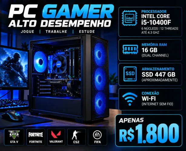 PC GAMER SEM PLACA DE VIDEO