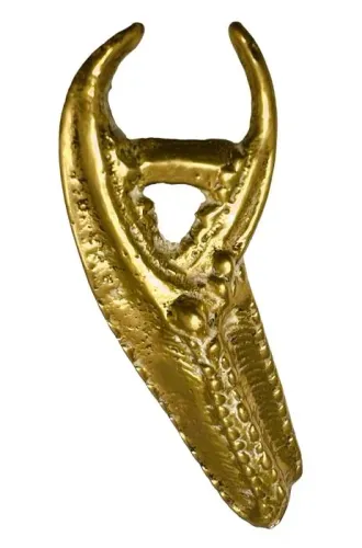Abridor Garrafas bronze ricamente trabalhado no formato de Pata de Caranguejo