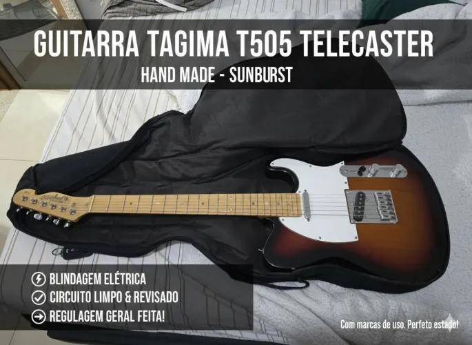 GUITARRA TAGIMA TELECASTER T505 HAND MADE - SUNBURST*