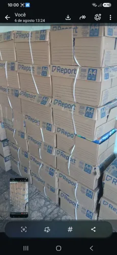 Papel sulfite report a4 75g branco com 5000 folhas