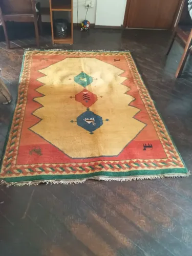 TAPETE ARTESANAL PERUANO ORIGINAL, FEITO A MÃO TAMANHO GRANDE
