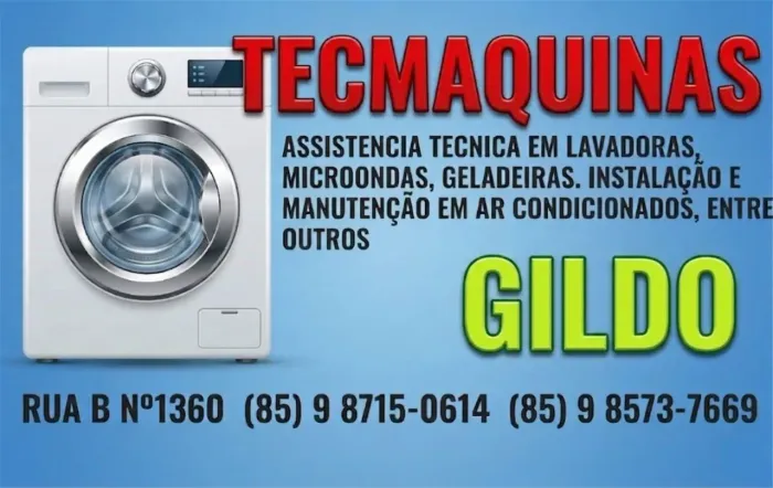 Manutenção em máquinas de lavar e ar condicionado
