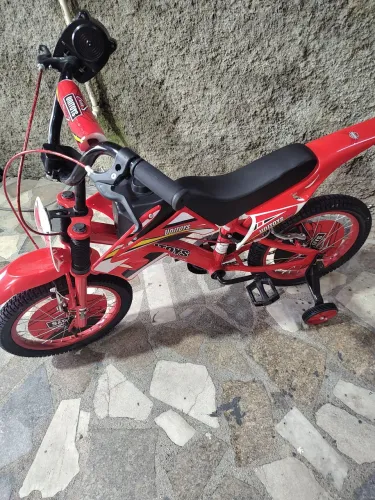 Bicicleta Moto Cross Infantil Unitoys R16 - vermelho