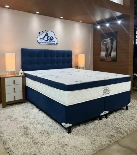 Cama box Queen isofort luxo novas molas ensacadas em mega Promoção!