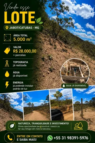 Lote 5000 metros em Jaboticatubas 