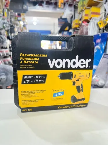 Parafusadeira/Furadeira a Bateria 12V Bivolt Automática PFV 120 Vonder