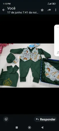 saída de maternidade com 05 peças menino e menina