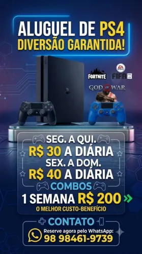 Aluga-se ps4 vídeo game