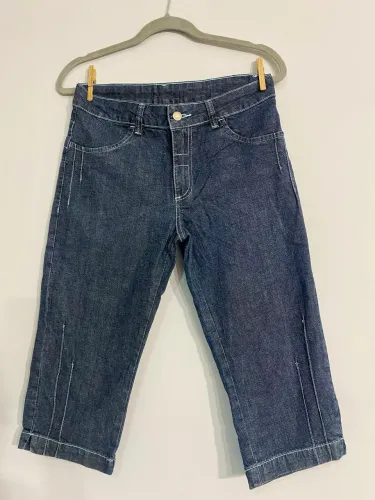 Bermuda Jeans Feminina Capri Ciclista Escura - Tamanho 38