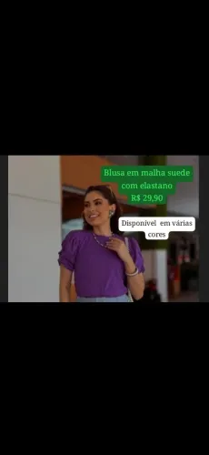 Blusas em malha suede