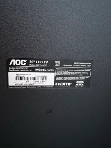 Tv aoc 50pl 3 meses de uso