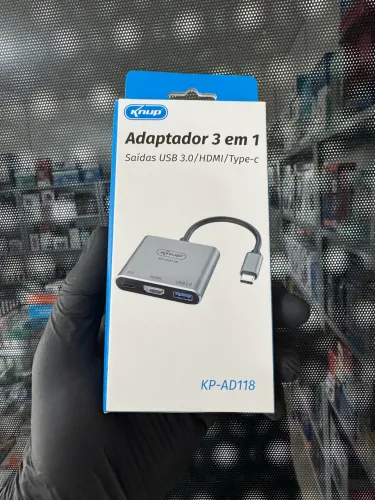 Hub Adaptador type-c para hdmi com USB e USB-c