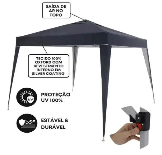 Tenda para praias, acampamentos, jardins, feiras e eventos comerciais.